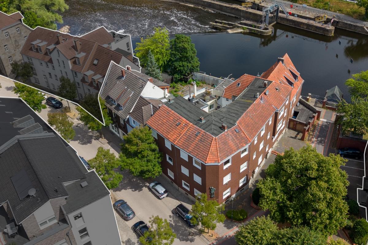 Entwicklung Emswehr, Rheine